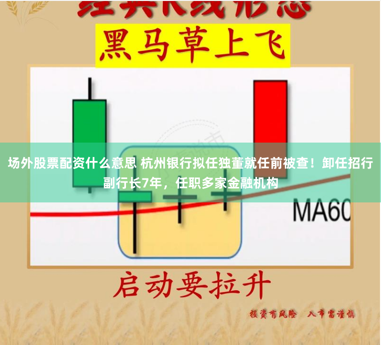 场外股票配资什么意思 杭州银行拟任独董就任前被查！卸任招行副行长7年，任职多家金融机构